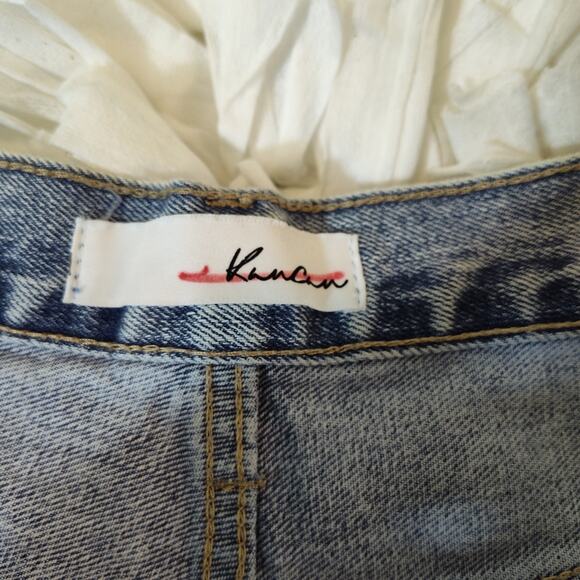 KANCAN JEANS HIGH RISE WIDE LEG WOMEN'S SIZE 11 / 29 RELAXED BAGGY MEDIUM WASH - Picture 12 of 17